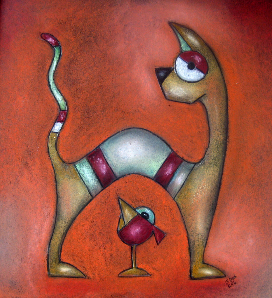 Katzenbuckel Pastell 25x25cm